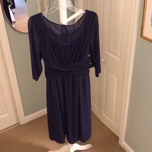 Kiyonna Plus Size Periwinkle Blue Cocktail Dress